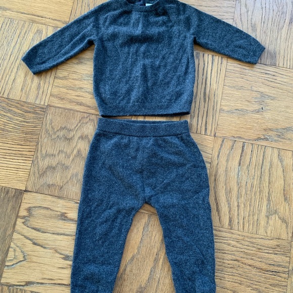 H&M Other - H&M premium cashmere dark grey sweater and pants size 2T